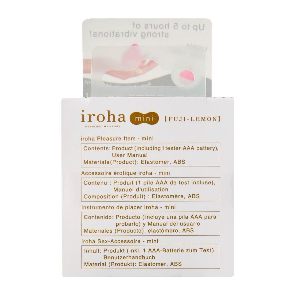 Vibrator sex toy for women designed by Tenga using soft touc... Iroha - Fuji Lemon Mini Massager - Wisteria/Lemon photo-16