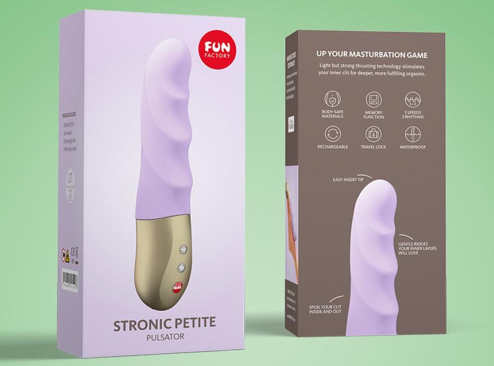 Stronic Petite 是入門級的脈動震動棒。啟動後,它自己來回推撞 - 無需手持! 這款迷你脈動震動棒的核心是一... Fun Factory - Stronic Petite 迷你脈動震動棒 - 淡紫色 照片-16