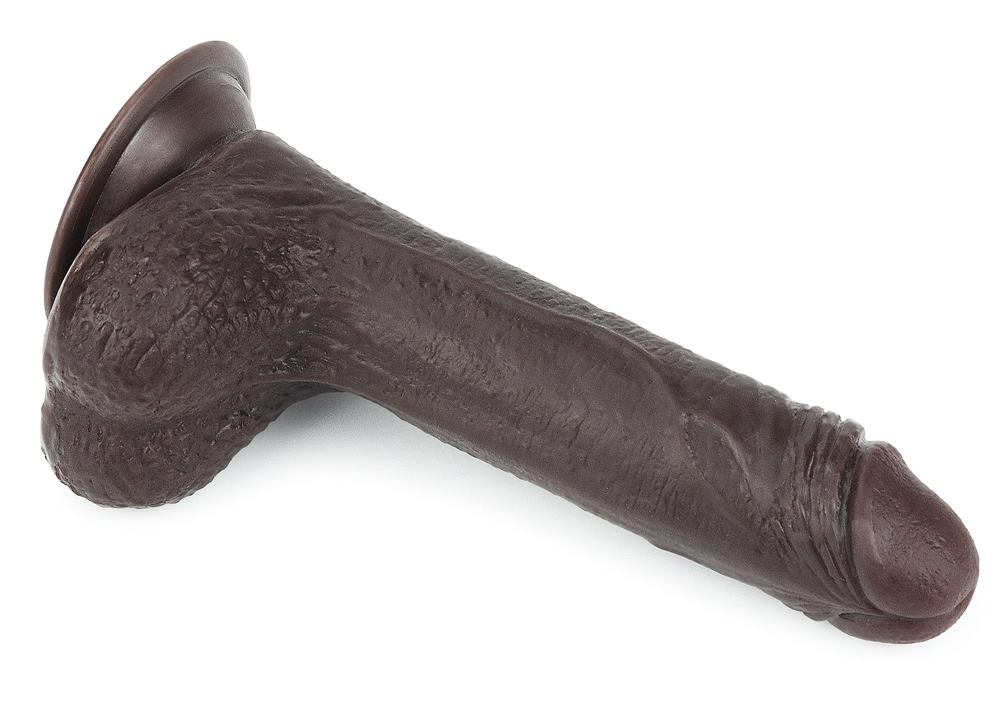 Made with realistic dual-layer sliding-skin material for Iif... Lovetoy - 7" Sliding Skin Dual Layer Dong - Black photo-12