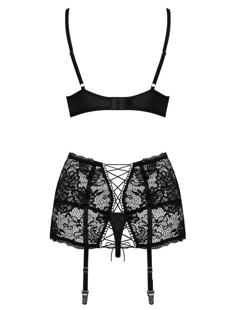 Ready for a lot of fun? You deserve it for being… naughty. S... Obsessive - Peonesia 3-pcs Set - Black - L/XL photo-8