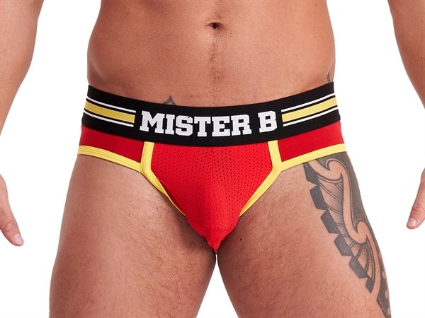 Mister B - Urban Bilbao Jock Brief 内褲 - 紅色 - 小碼 照片