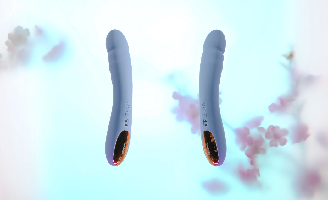 SVAKOM - Ava Neo Interactive Thrusting Vibrator - Cornflower Blue