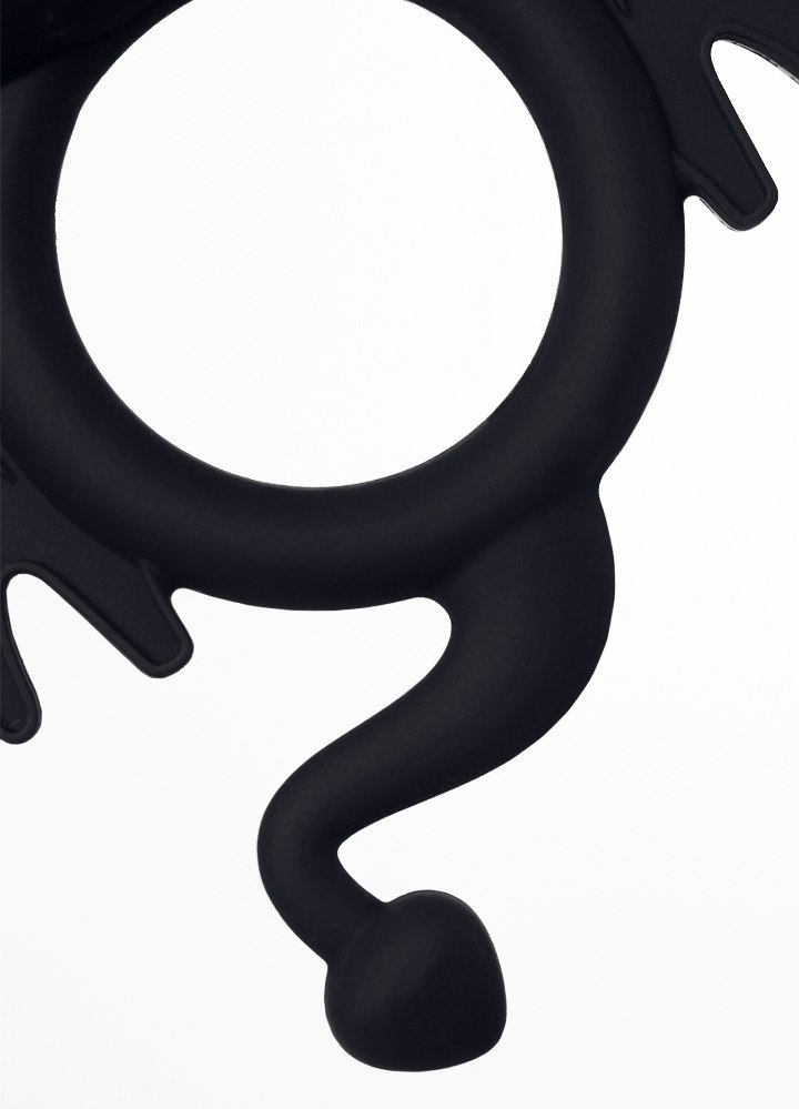 The ring tightly fits the penis and prolongs intercourse, an... JOS - Cocky Devil Vibro Ring - Black photo-5