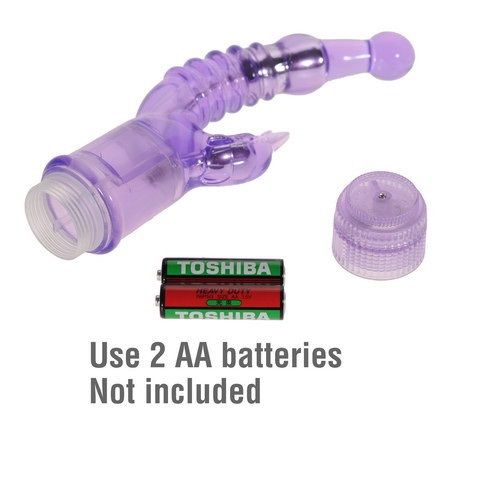 Use your waterproof Naughty Rabbit Vibrator in the tub, show... Aphrodisia - Naughty Dolphin Crystal Stimulator Vibe- Purple photo-17