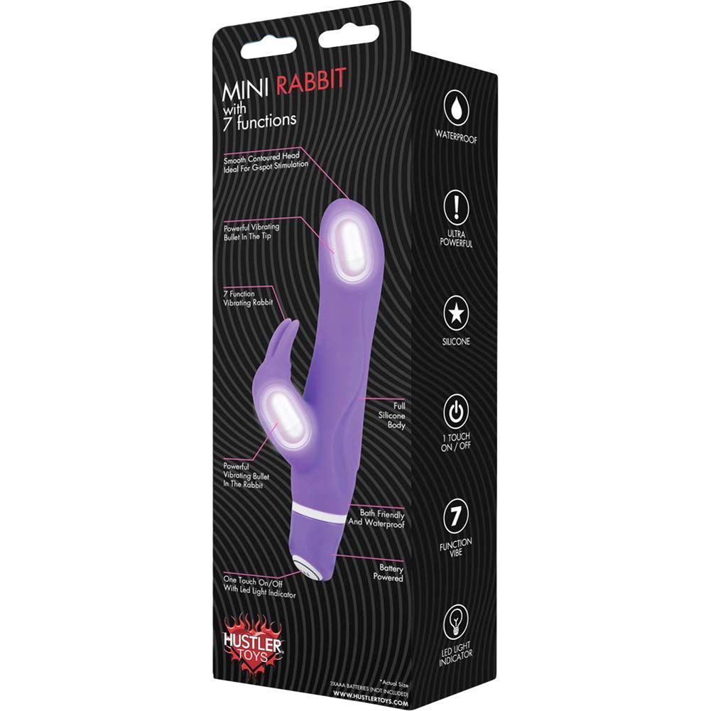 Petite, powerful silicone vibe fits in your purse and stores... Hustler - Mini Rabbit With 7 Functions - Purple photo-4