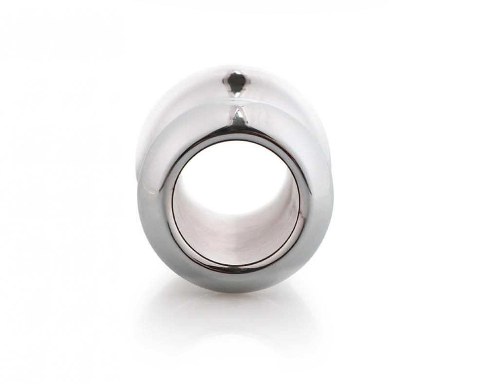MT - Hollow Anal Plug M-size - Silver photo-2