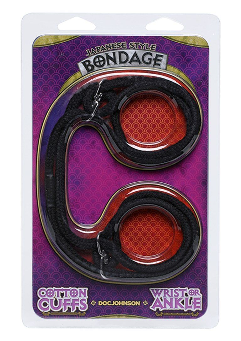 Rope is the original bondage and restraint tool, and finding... Doc Johnson - Wrist or Ankle Cotton Cuffs - Black photo-2