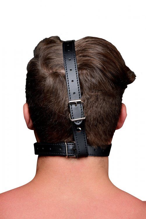 Keep your wild play thing under your control when you strap ... Strict - Head Harness with Ball Gag 1.65″ - Black photo-3
