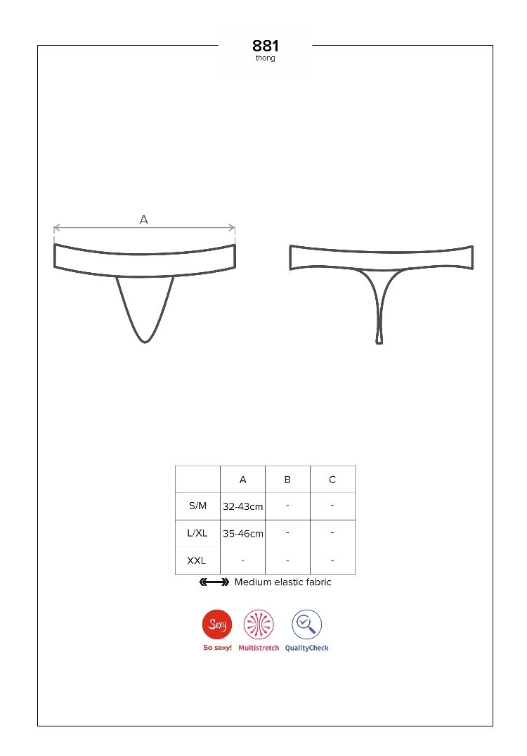 Obsessive - 881-THO-3 性感蕾絲丁字褲 - 紅色 - L/XL 照片-8