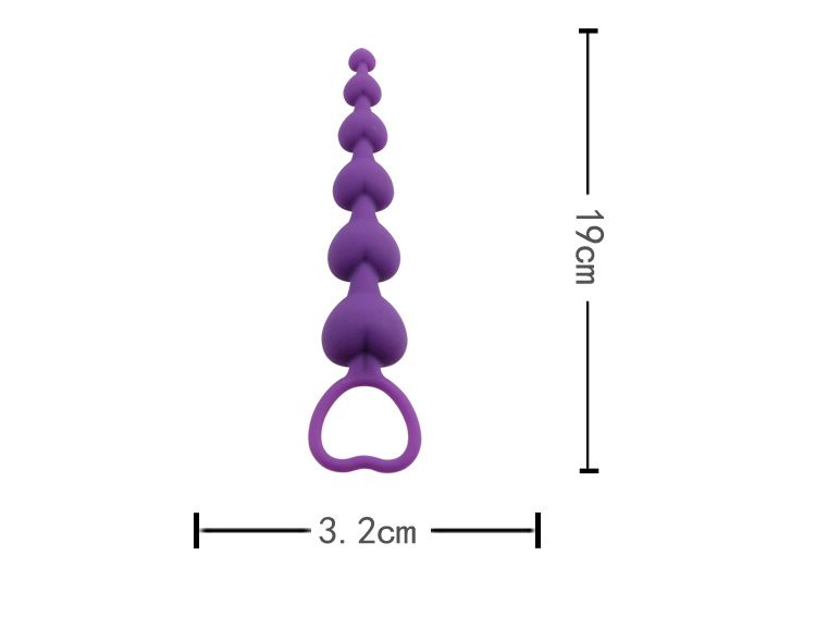 Material:Silicone
Product Size:19cm . Φ1.1 to 3.2cm
Product ... Chisa - Heart Booty Beads - Purple photo-7