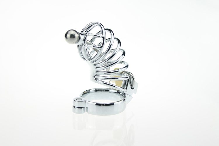 Chastity Lock
Material: Stainless steel
Card ring + a ca... MT - Cock Cage with Penis Plug Short 40mm photo-6
