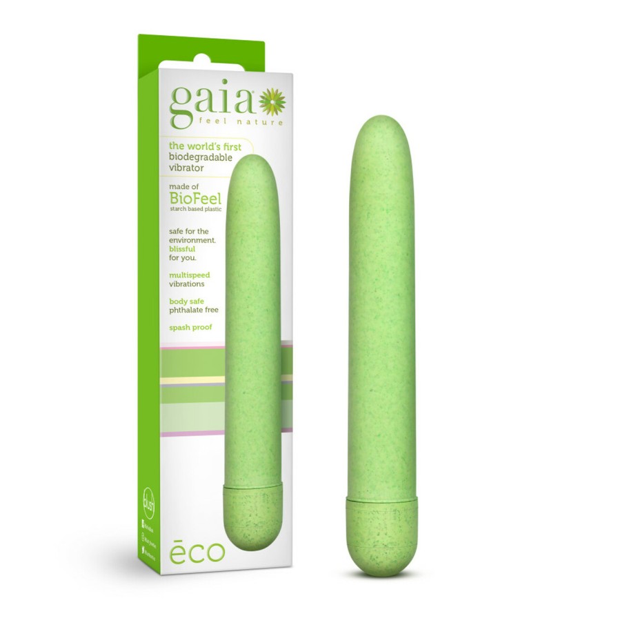 This pleasure-packed petite vibe is crafted from Biofeel, a ... Gaia - Eco Vibe - Green photo-6