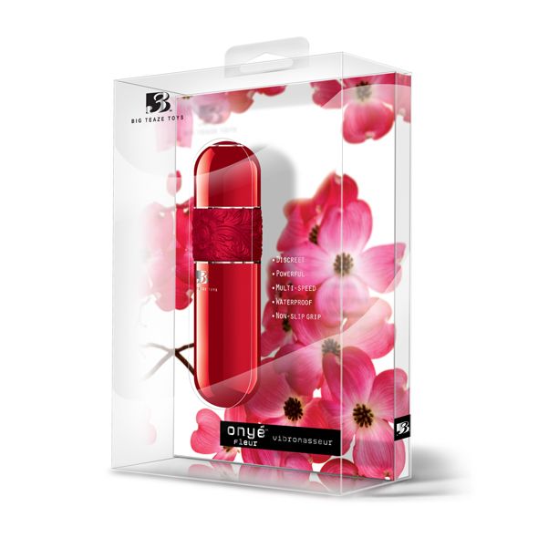 B3 Onye Fleur is a celebration of Beauty & Sensuality, lovin... Big Teaze Toys - B3 Onye Fleur Vibro Bullet - Red photo-4