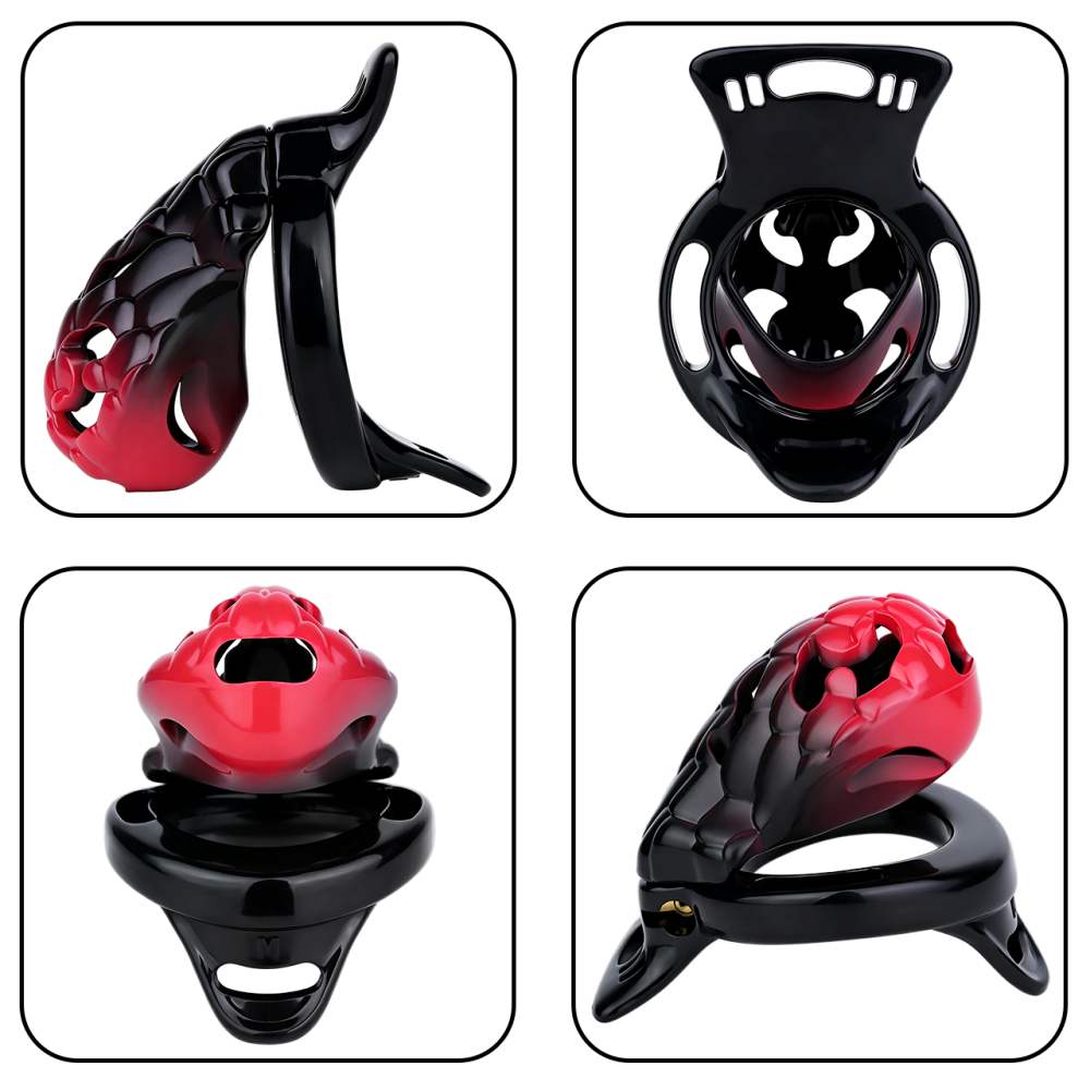 FAAK - Dragon Resin Chastity Cage S - Black photo-10