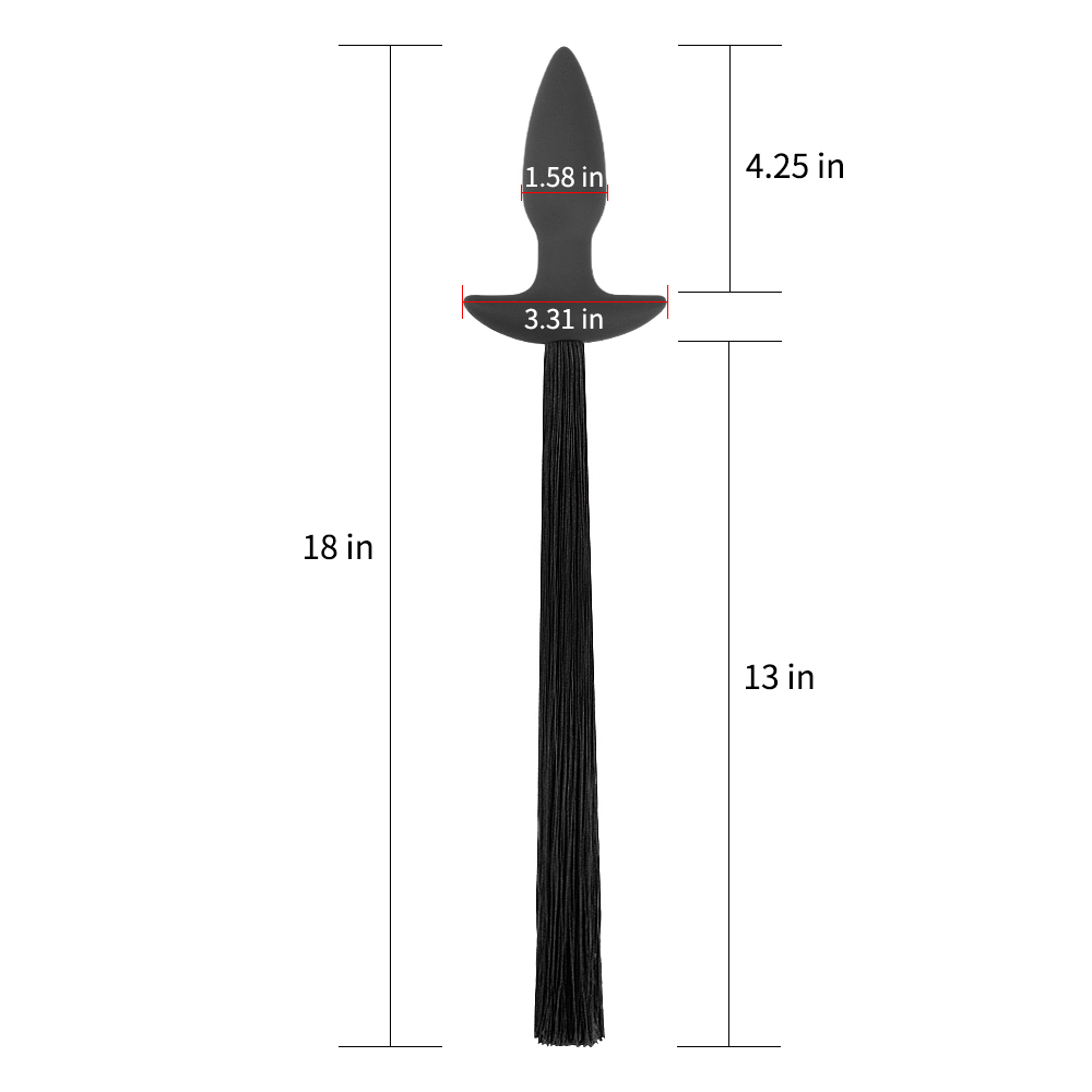 Lovetoy - Pony Tail Anal Plug - Black photo-4