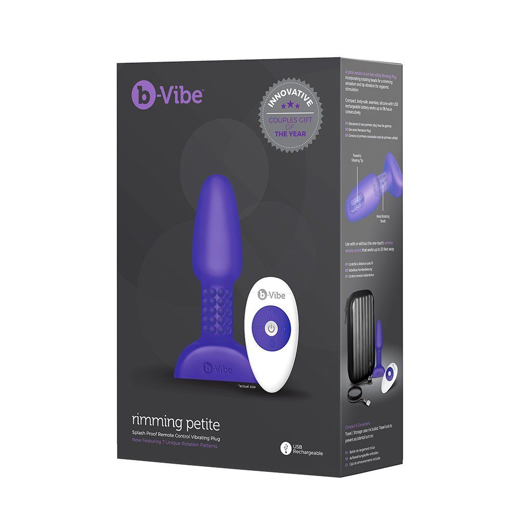 A petite version of our best selling Rimming Plug, incorpora... B-Vibe - Rimming Petite - Purple photo-8