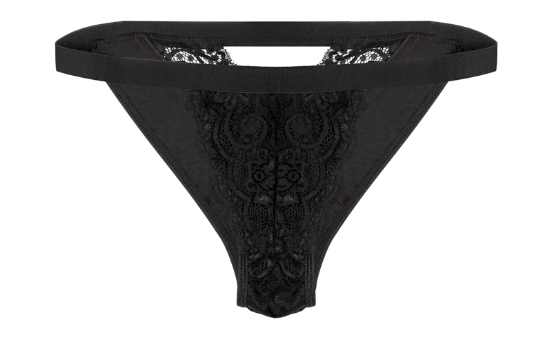 This vibrating thong from the PantyRebel collection is made ... PantyRebel - Vibrating Tanga Thong - Black photo-2