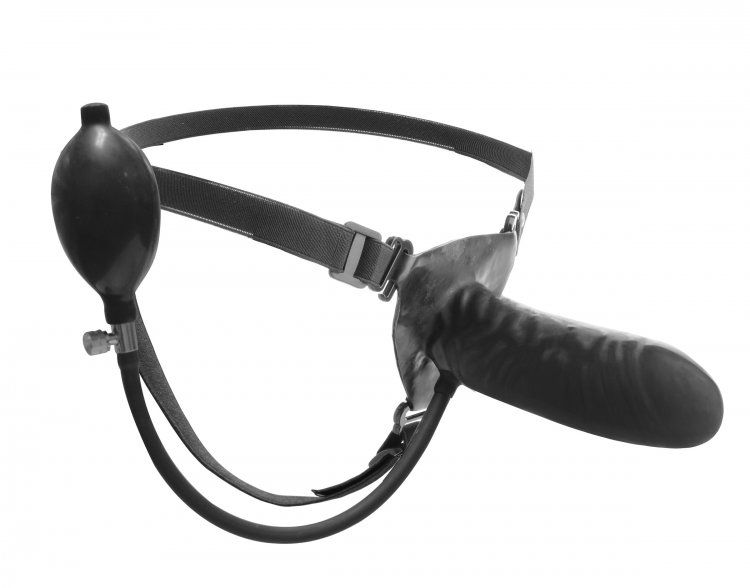 This one size fits most harness system comes with stretchy s... Strap U - Expander Inflatable Strap On - Black photo-3