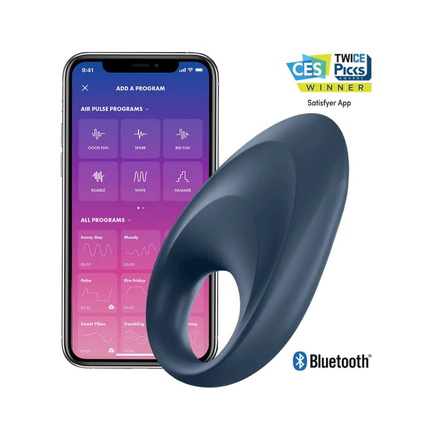 Satisfyer - Mighty One Ring App - Dark Blue photo-2