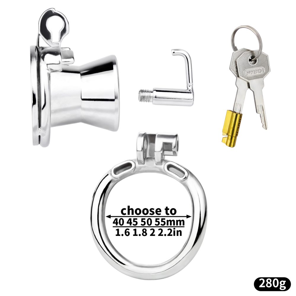 Material:304 Stainless steel
Cage length: 45mm
Cage high: 43... FAAK - Lily Flower Chastity Cage 45mm photo-15