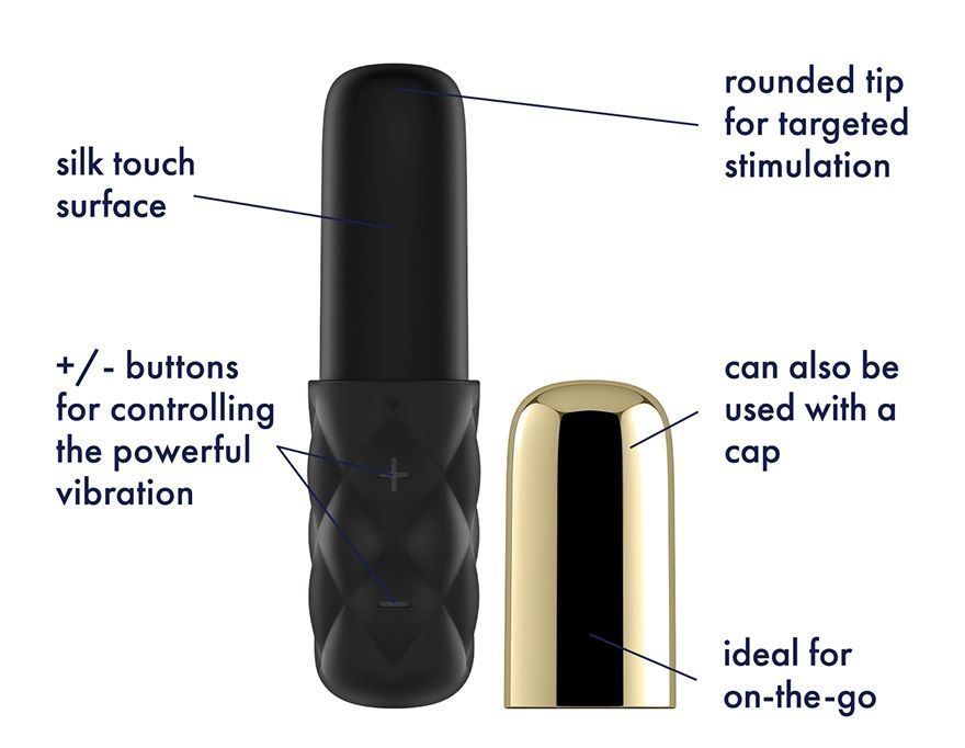 This clever vibe conceals a concentrated power with a vibrat... Satisfyer - Mini Lovely Honey Vibrator - Gold photo-4