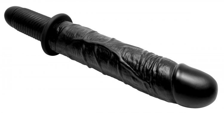 Plunge this massive, veiny dong into yourself or your partne... Master Series - Violator 13 Mode XL Dildo Thruster - Black photo-4