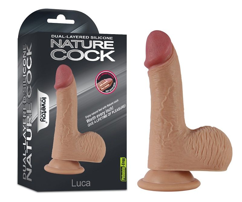 Built to deliver the most lifelike satisfaction, Luca from L... Lovetoy - 6.3" Dual Layered Nature Cock Luca - Flesh photo-7