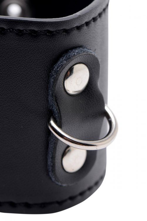Whether you are masturbating, having sex with your lover, or... Strict - Ball Stretcher with D-Ring - Black photo-4