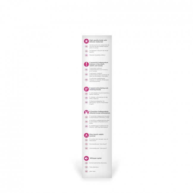 Simultaneously target the g-spot, clitoris and anus with 3 w... TRC - The Beaded DP Rabbit - Hot Pink photo-8