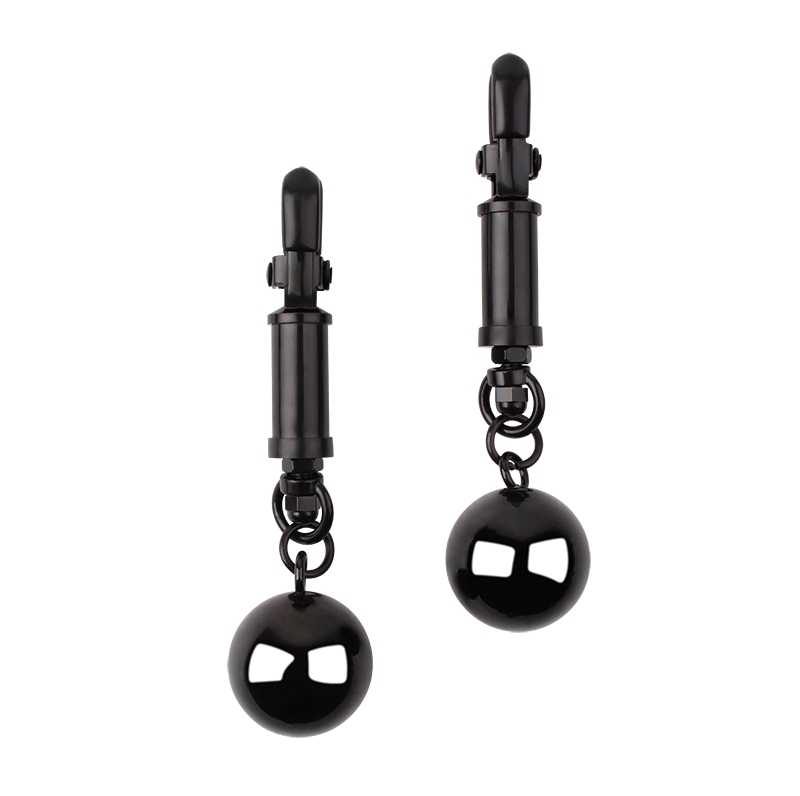 Weighted Nipple Clamps, Fully Adjustable for Perfect Fit, No... Chisa - Playful Weighted Nipple Clamps - Black photo-4
