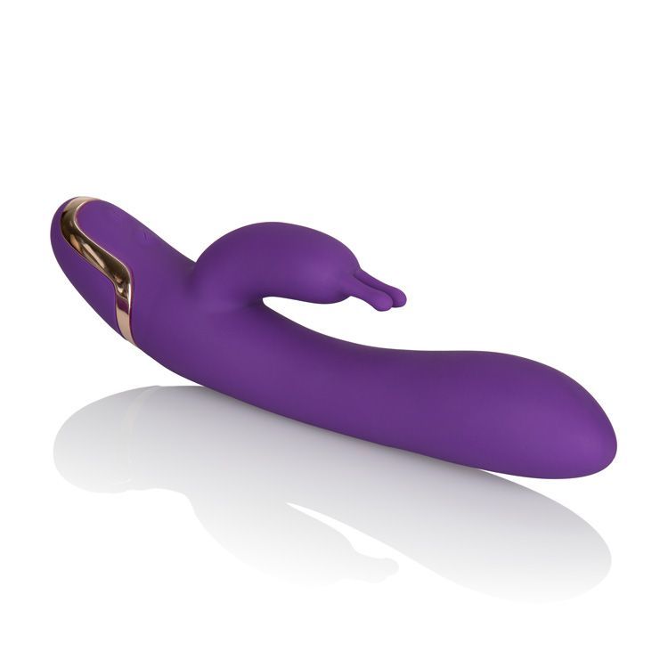 The essence of elegance - this silky soft silicone massager ... CEN - Entice Isabella Rabbit Vibrator - Purple photo-6