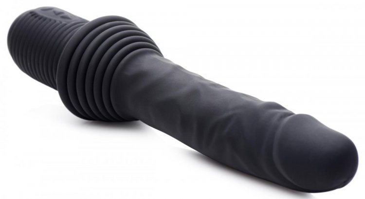 Enjoy the deep hitting thrills of the Thrust Master! This di... Master Series - 10X Thrust Master Dildo - Black photo-6