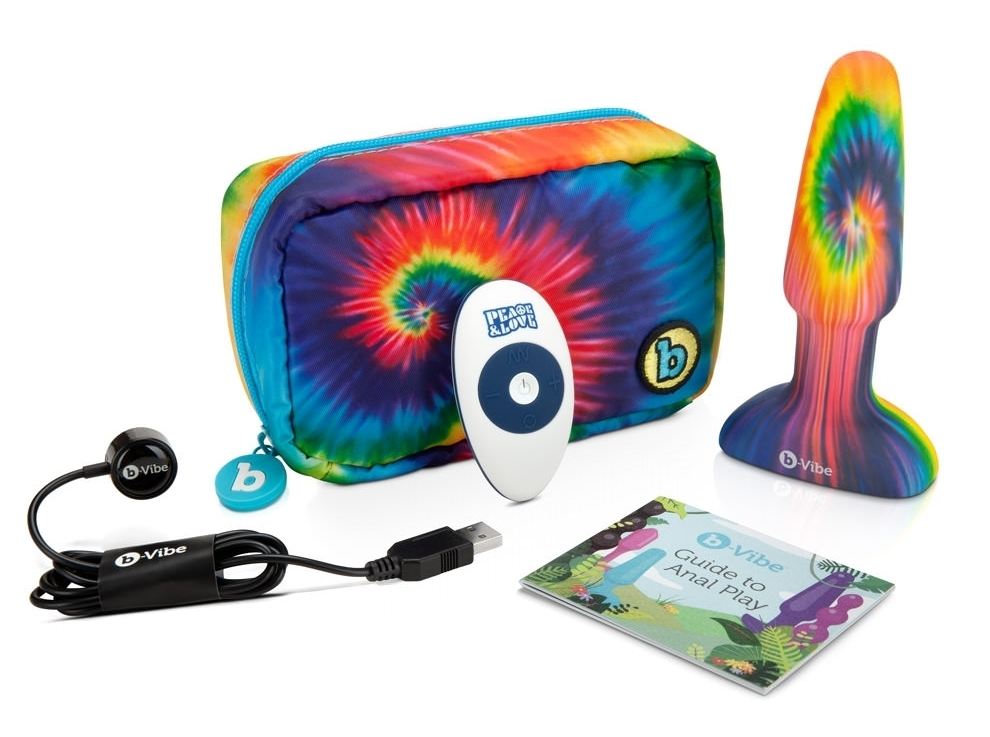 Take an ethereal trip to the promiscuous 60s and experience ... B-Vibe - Peace & Love Tie-Dye Rimming Plug photo-7