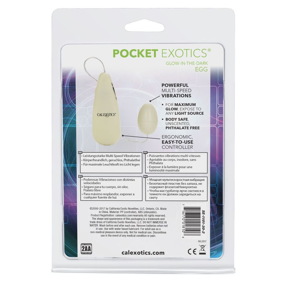 What pleasures will you find in the dark? With our Glow-in-t... CEN - Pocket Exotics Glow-in-the-Dark Egg - Green photo-4