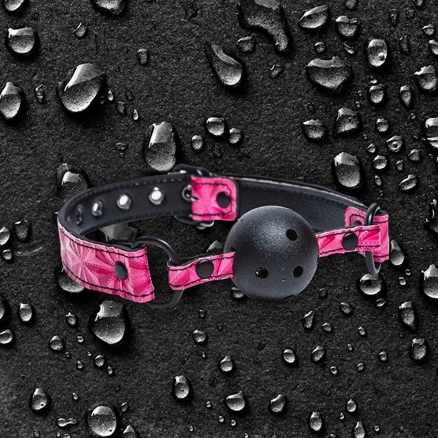 Get kinky in pink with the Sinful line. The ball gag feature... NS Novelties - Ball Gag - Pink photo-2
