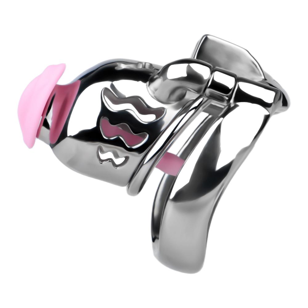 Material: 304 Stainless steel
Cage high: 72mm &nb... FAAK - Metal Pig Chastity Cage w Catheter - Black photo-2