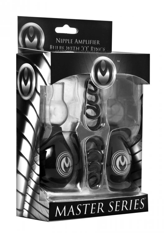 The Pyramid Nipple Amplifier Bulbs are an erotic way to have... Master Series - Nipple Amplifier Enlargement Bulbs - Black photo-2