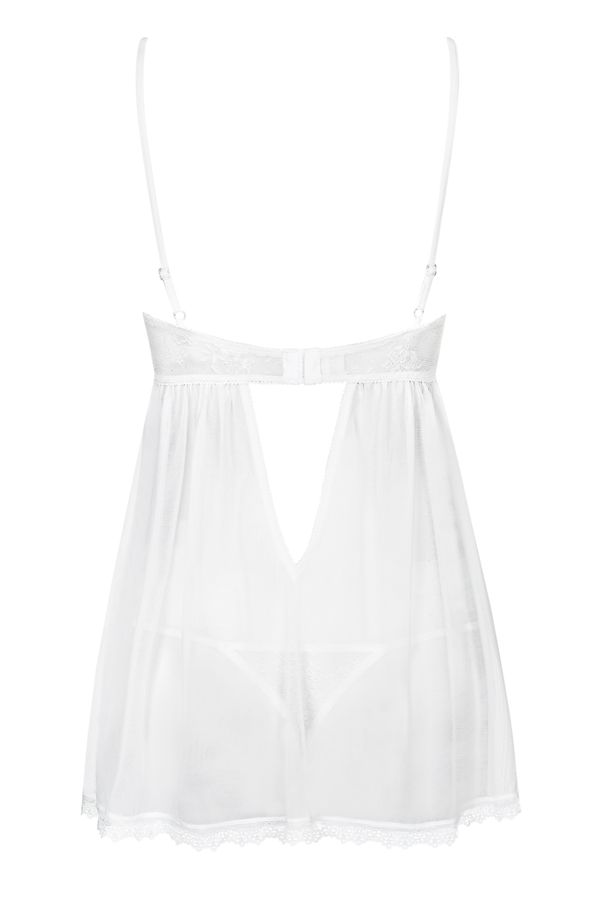 Inevitable pleasure! It's so close. Choose this box and ... Obsessive - Favoritta Babydoll & Thong - White - S/M photo-6