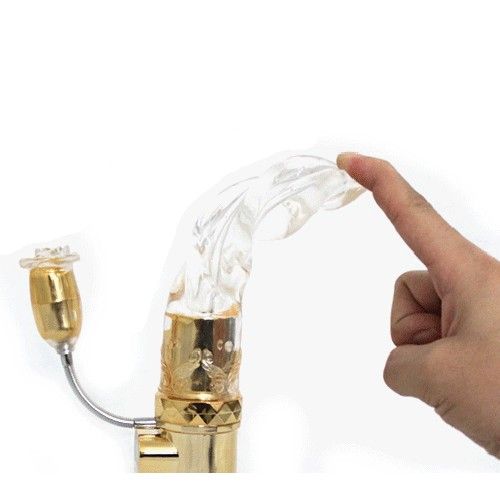The Female G-spot vibrator is of a phallus-like shape design... Aphrodisia - Rotating Desire Drill Vibe - Gold photo-3