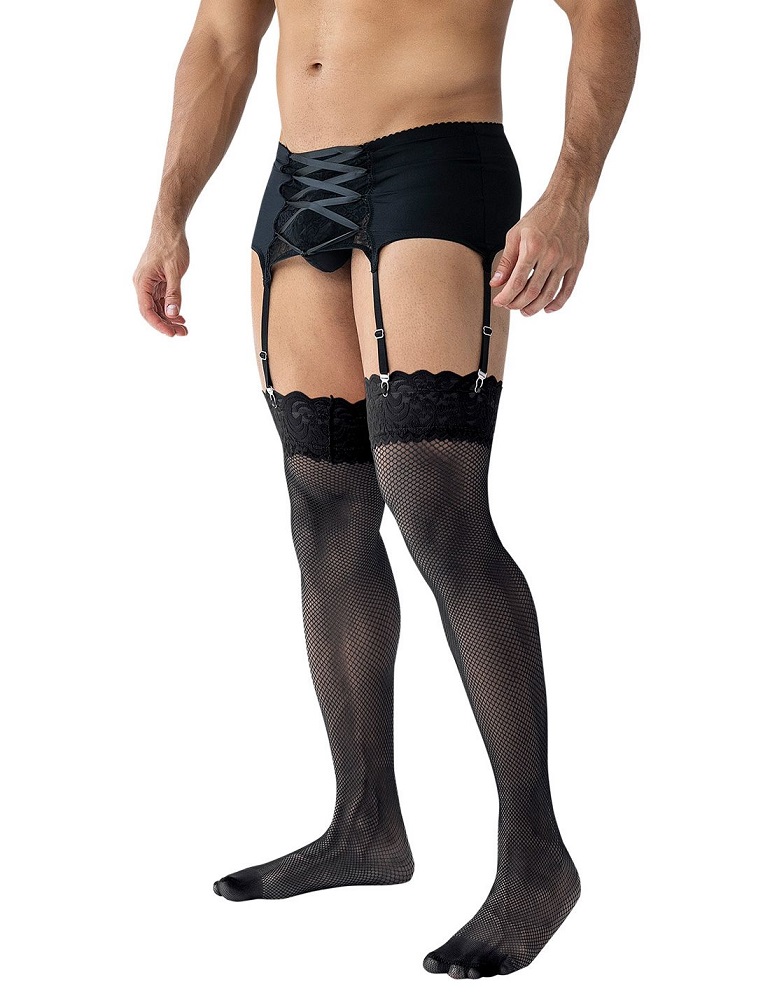 Cut4men - Crossed Men Garter - Black - M 照片-3