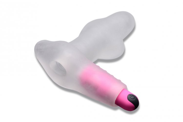 This handy Love Tunnel is designed to be inserted into your ... Frisky - 28X Filler Up Vibro Love Tunnel - Clear photo-3