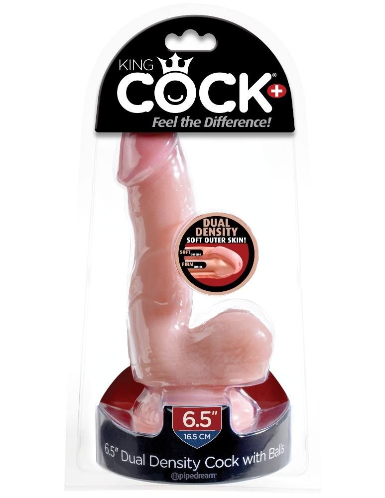Feel the difference with this King Cock Plus Dual Density di... King Cock - Dual Density Cock 6.5″ - Flesh photo-5