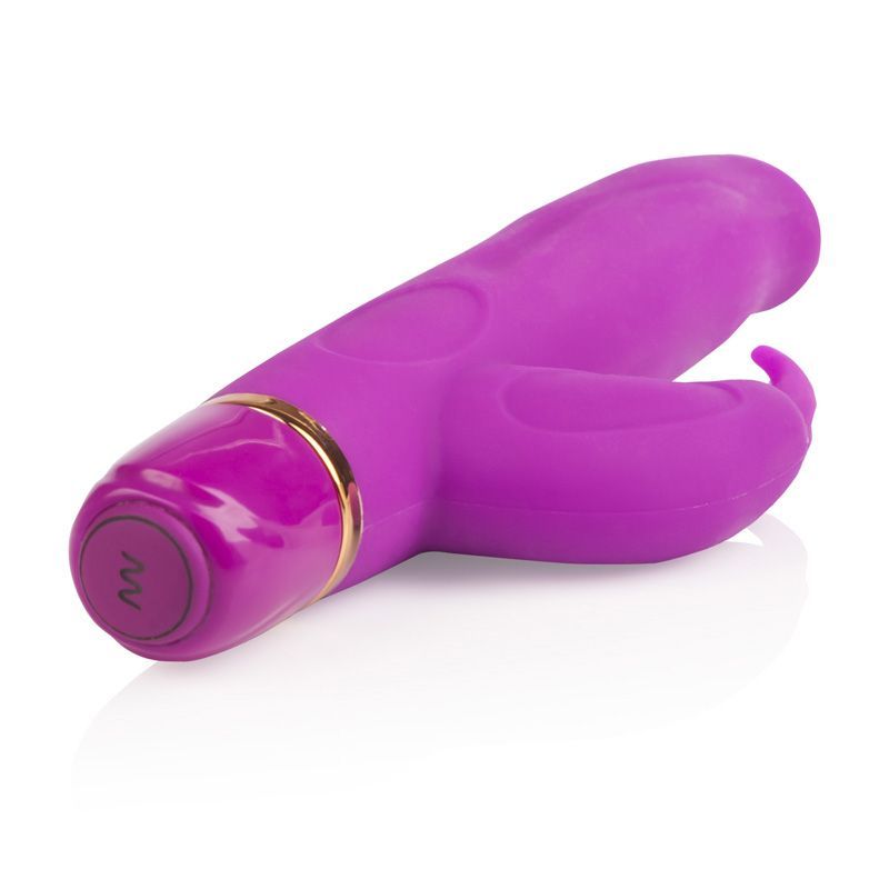 Intimately sized, silky smooth, silicone dual massagers - th... CEN - Entice Bella Rabbit Vibrator - Raspberry photo-4