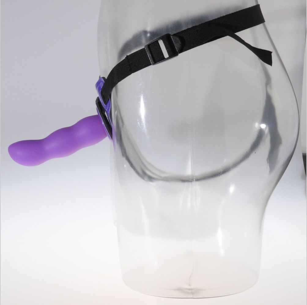 Aphrodisia - Strap On Curved Dildo 5″ - Purple photo-5