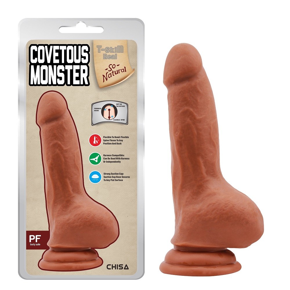 Anti-bacterial, Better-thanreal, Flexible Spine, Dual Densit... Chisa - Covetous Monster Dildo - Latin photo-3