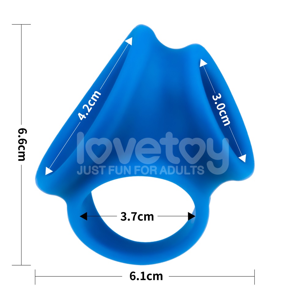 Unlock enhanced endurance and a more impressive profile with... Lovetoy - Pinnacle Pro Trio Grip Enhancer - Blue photo-10