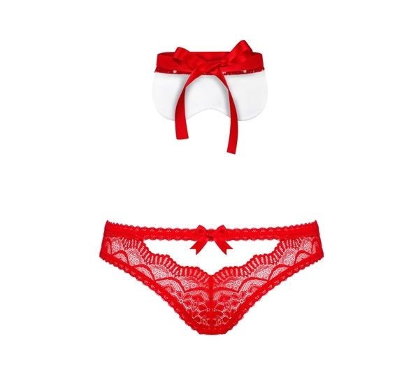 Obsessive - 822-SEA-3 內衣 2件套裝 - 紅色 - S/M 照片-8