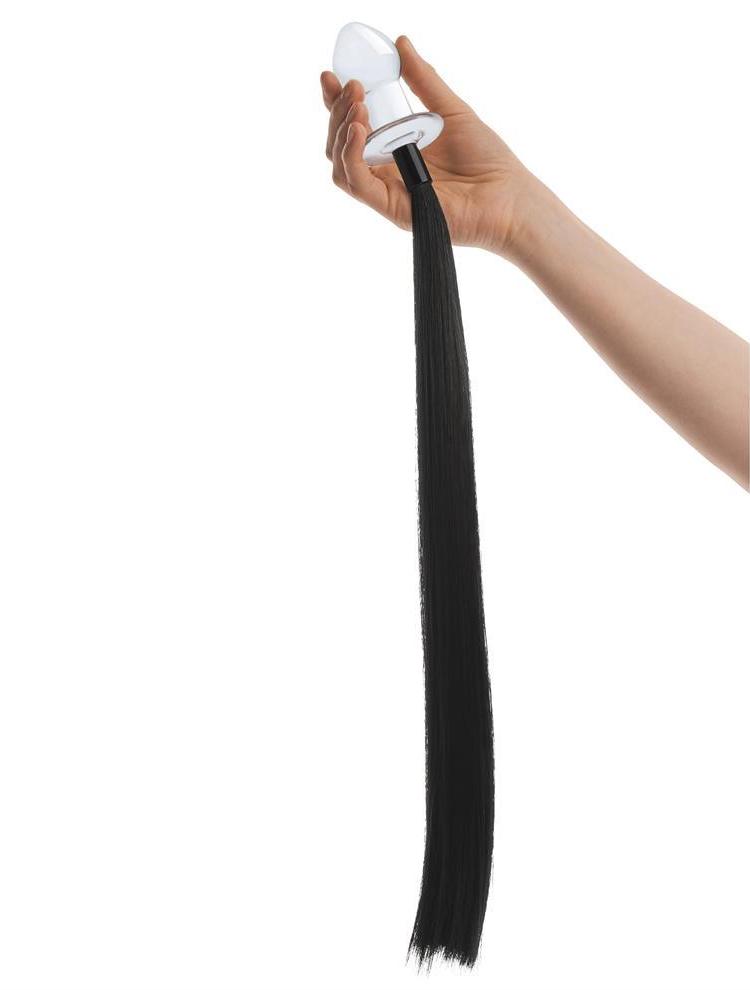 Glas - 3'' Horse Tail Glass Butt Plug photo-2