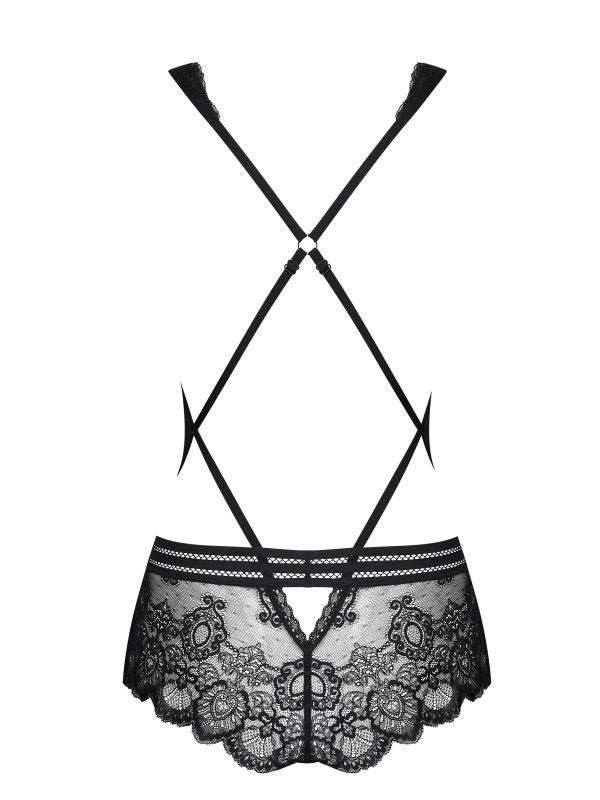 You and stunning lace with naughty straps? This teddy has be... Obsessive - 853-TED-1 Teddy - Black - L/XL photo-8