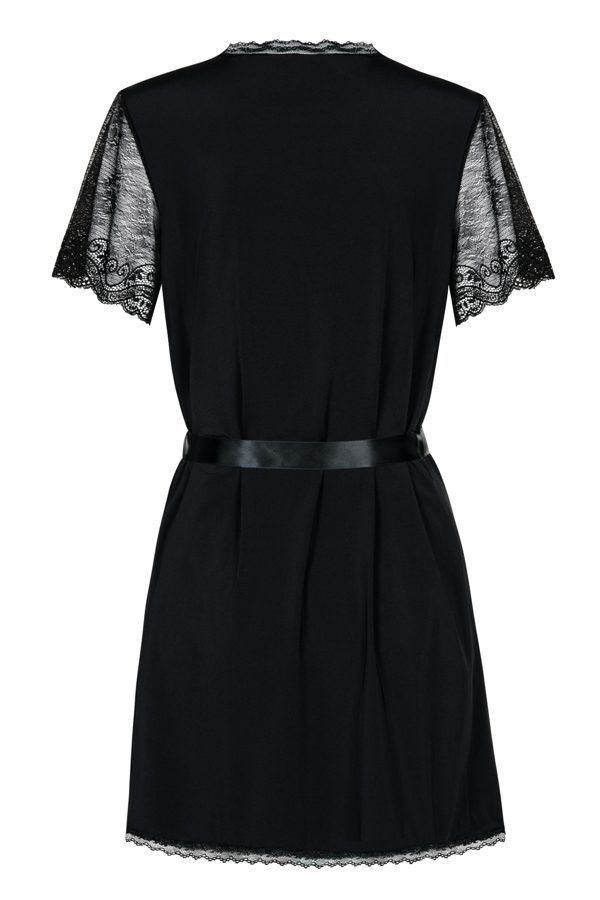 Put me on! Isn’t this robe fabulous? It would look perfect o... Obsessive - Miamor Robe & Thong - Black - L/XL photo-8